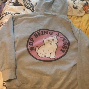 Stop being a pussy ripndip hoodie